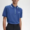 Herren-Poloshirt mit halbem Reißverschluss