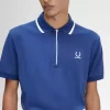 Herren-Poloshirt mit halbem Reißverschluss