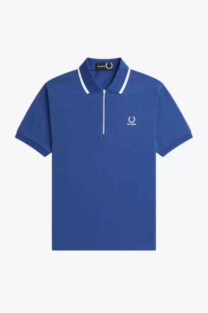 Herren-Poloshirt mit halbem Reißverschluss