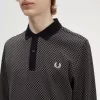 Herren-Poloshirt mit Mikro-Schachbrettmuster
