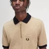Herren-Poloshirt mit Mikro-Schachbrettmuster