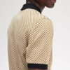Herren-Poloshirt mit Mikro-Schachbrettmuster