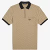 Herren-Poloshirt mit Mikro-Schachbrettmuster