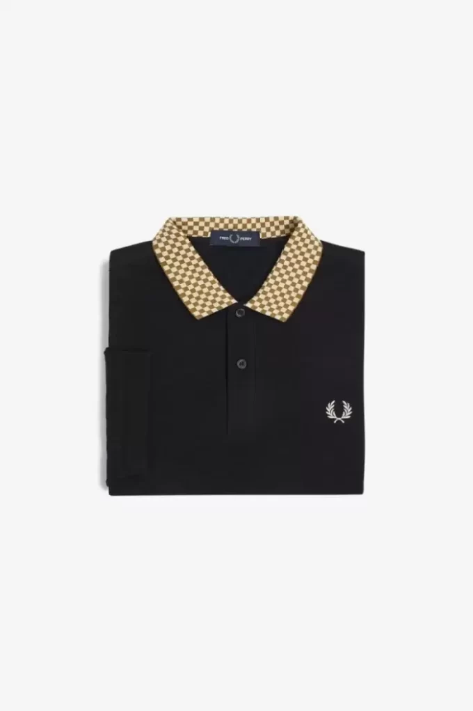 Herren-Poloshirt mit Schachbrettkragen