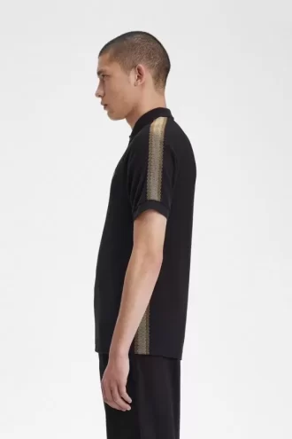 Herren-Poloshirt mit Wabenmuster