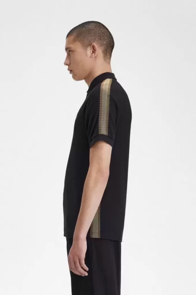 Herren-Poloshirt mit Wabenmuster
