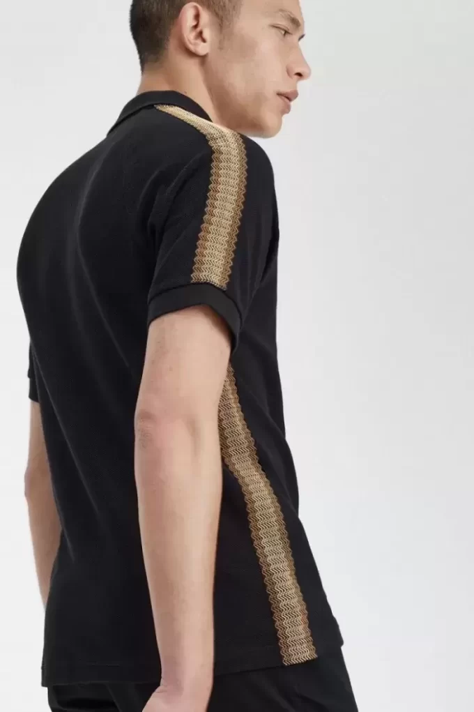 Herren-Poloshirt mit Wabenmuster