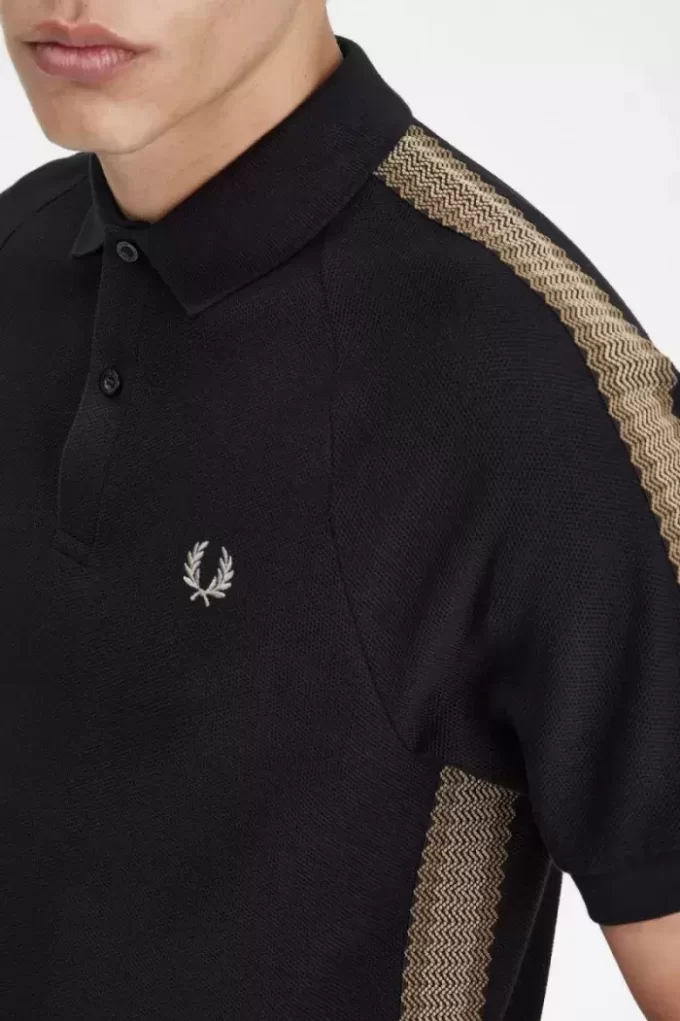 Herren-Poloshirt mit Wabenmuster