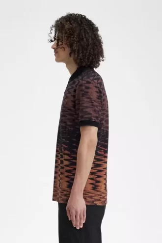 Herren-Poloshirt mit Wellengrafik