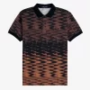 Herren-Poloshirt mit Wellengrafik