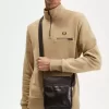 Herren-Seitentaschen aus Nylon-Twill-Leder