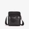 Herren-Seitentaschen aus Nylon-Twill-Leder
