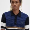 Herren-Strickhemd mit Argyle-Panel