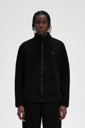 Herren-Sweatshirts aus Borg-Fleece mit durchgehendem Reißverschluss