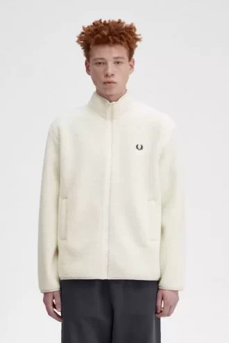 Herren-Sweatshirts aus Borg-Fleece mit durchgehendem Reißverschluss