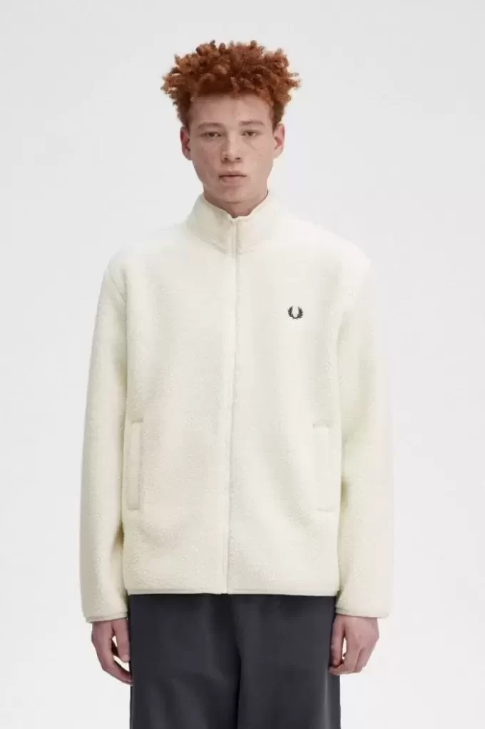 Herren-Sweatshirts aus Borg-Fleece mit durchgehendem Reißverschluss