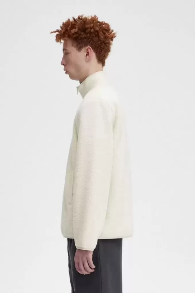 Herren-Sweatshirts aus Borg-Fleece mit durchgehendem Reißverschluss
