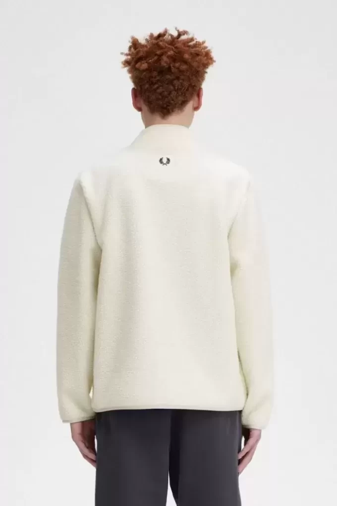 Herren-Sweatshirts aus Borg-Fleece mit durchgehendem Reißverschluss