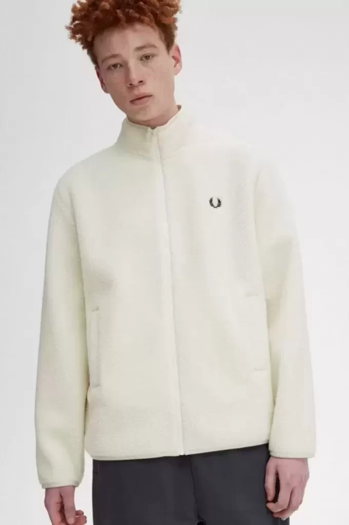 Herren-Sweatshirts aus Borg-Fleece mit durchgehendem Reißverschluss