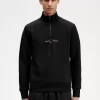 Herren-Sweatshirts mit doppelter Grafik und halbem Reißverschluss