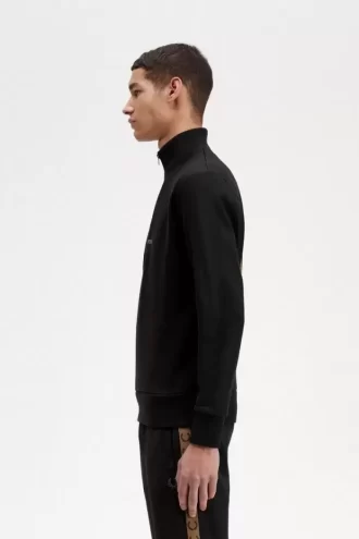 Herren-Sweatshirts mit doppelter Grafik und halbem Reißverschluss