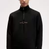 Herren-Sweatshirts mit doppelter Grafik und halbem Reißverschluss