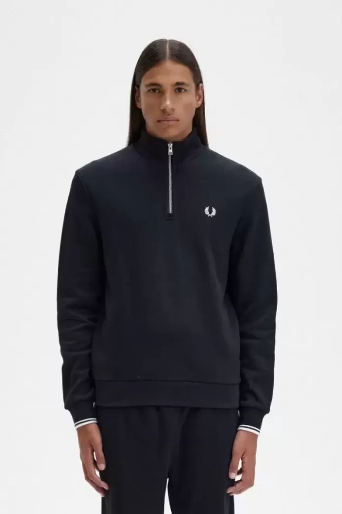 Herren-Sweatshirts mit halbem Reißverschluss