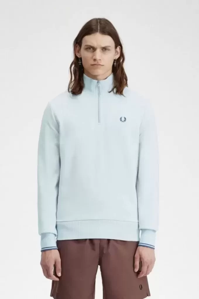 Herren-Sweatshirts mit halbem Reißverschluss