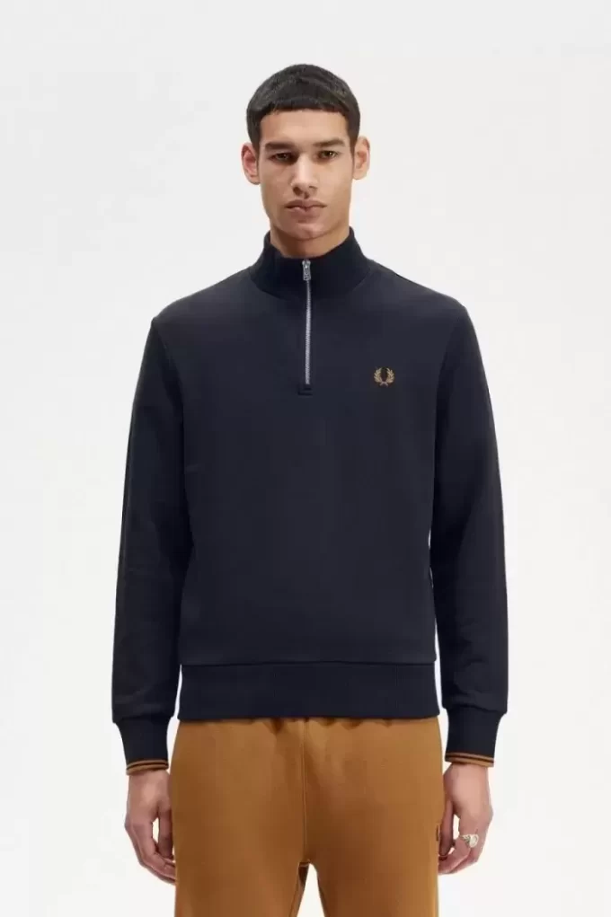 Herren-Sweatshirts mit halbem Reißverschluss