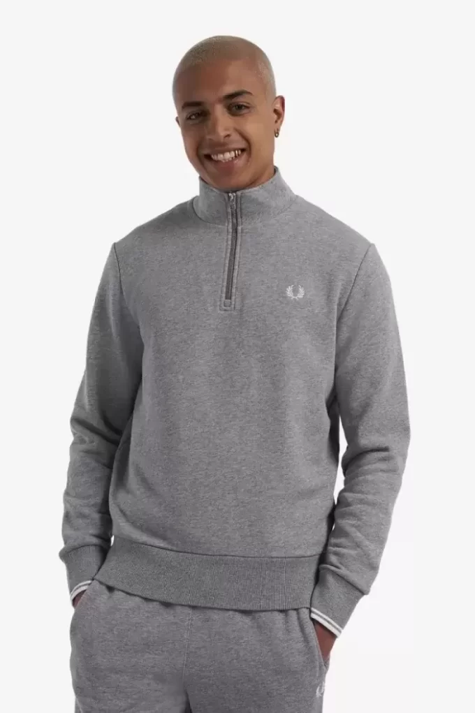 Herren-Sweatshirts mit halbem Reißverschluss