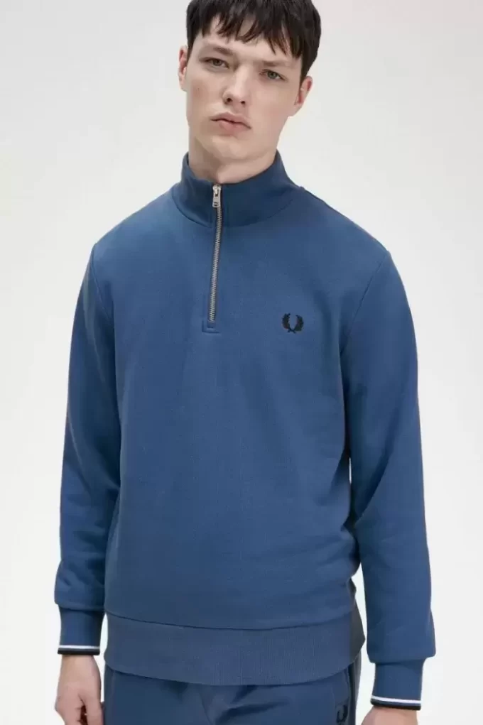Herren-Sweatshirts mit halbem Reißverschluss