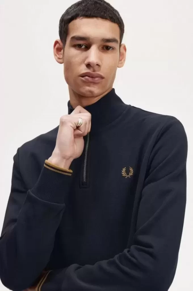 Herren-Sweatshirts mit halbem Reißverschluss