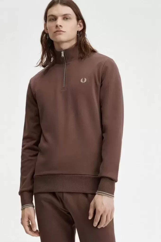 Herren-Sweatshirts mit halbem Reißverschluss