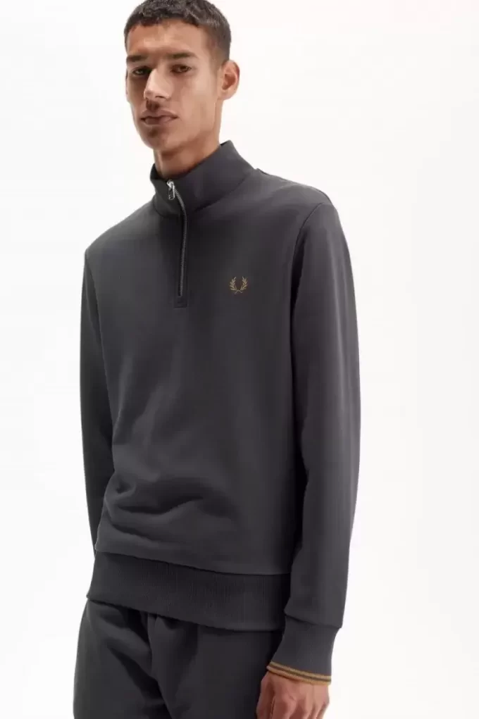 Herren-Sweatshirts mit halbem Reißverschluss
