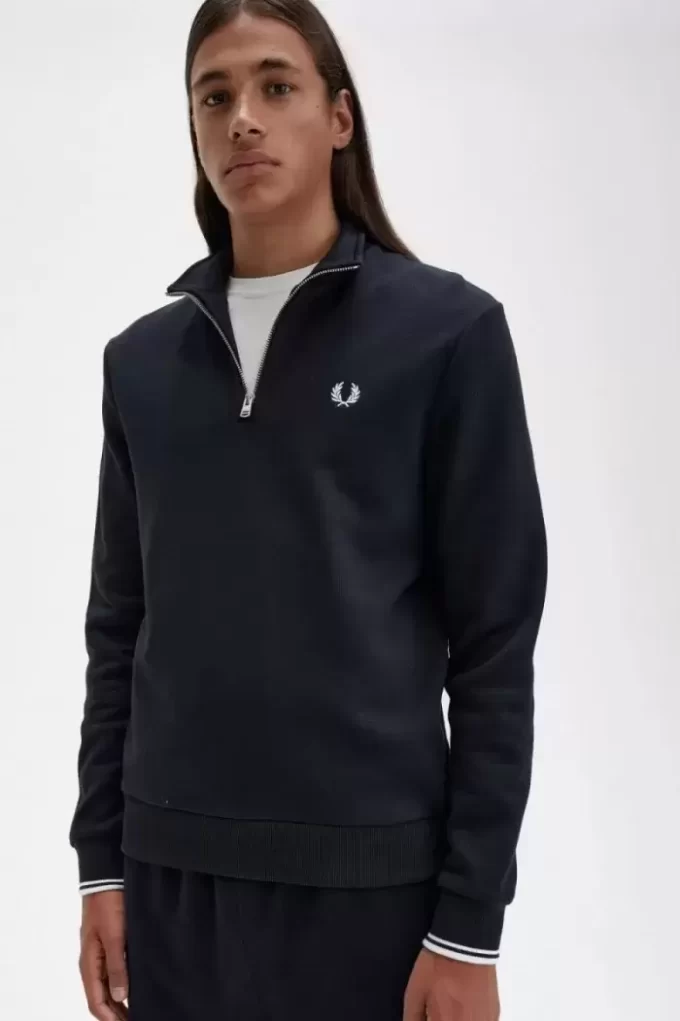 Herren-Sweatshirts mit halbem Reißverschluss