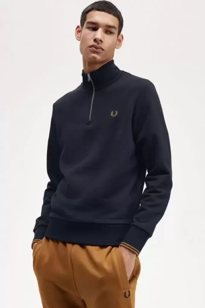 Herren-Sweatshirts mit halbem Reißverschluss