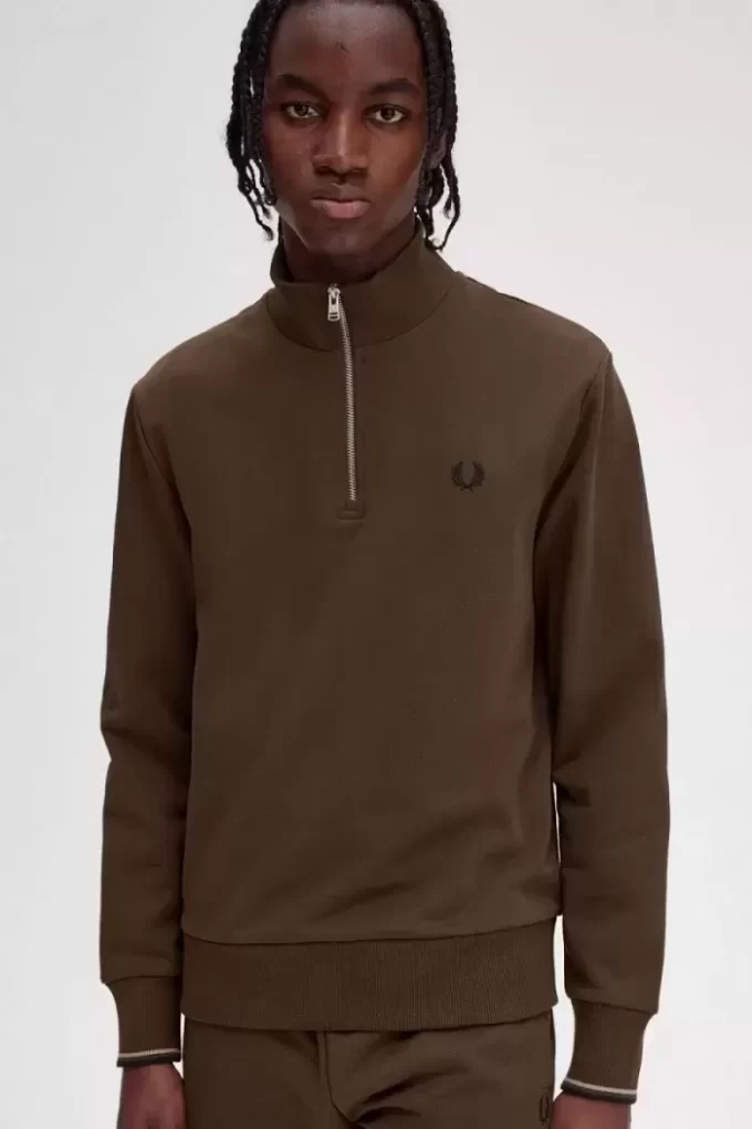 Herren-Sweatshirts mit halbem Reißverschluss