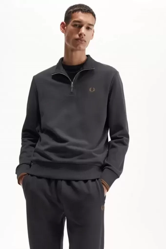 Herren-Sweatshirts mit halbem Reißverschluss