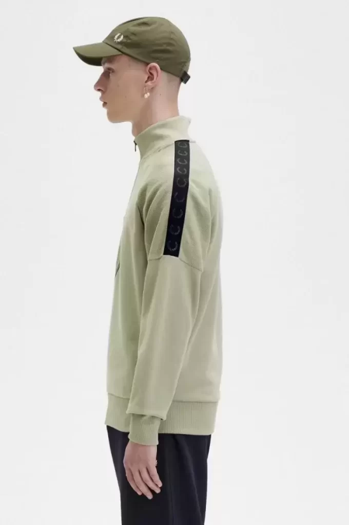 Herren-Sweatshirts mit halbem Reißverschluss und Kreis-Branding