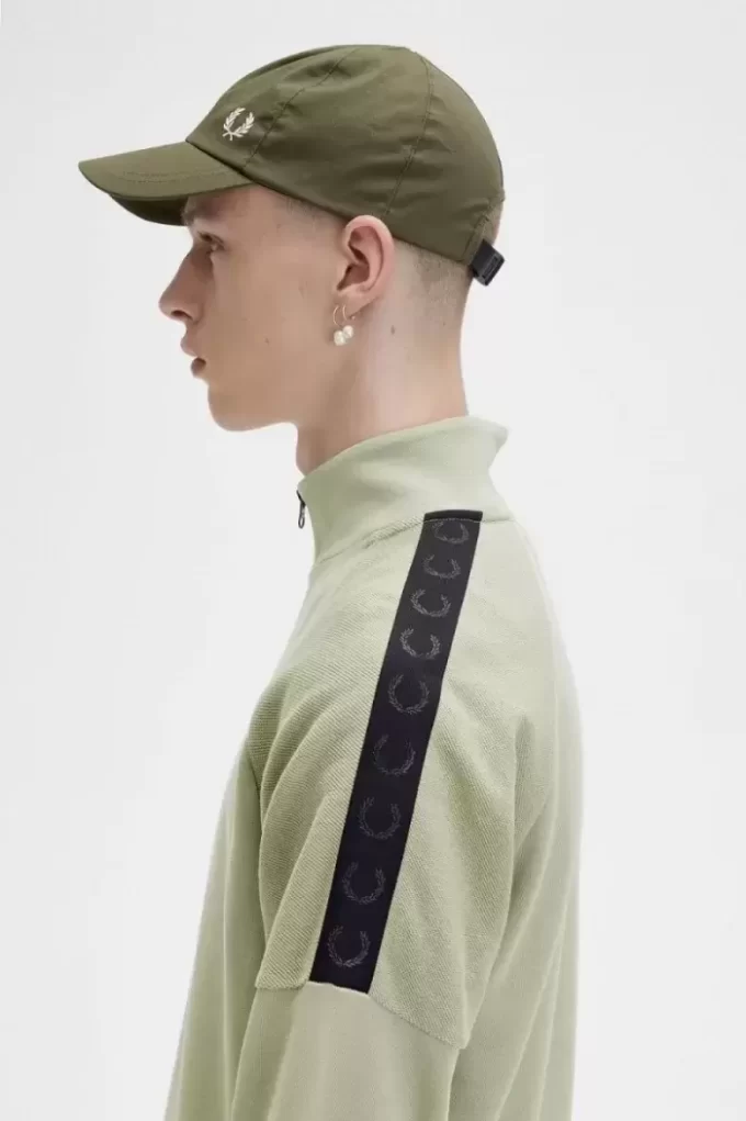 Herren-Sweatshirts mit halbem Reißverschluss und Kreis-Branding