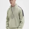 Herren-Sweatshirts mit halbem Reißverschluss und Kreis-Branding