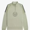 Herren-Sweatshirts mit halbem Reißverschluss und Kreis-Branding
