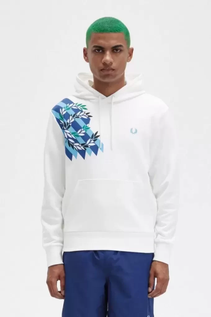 Herren-Sweatshirts mit Kapuze und Lorbeerkranz-Print