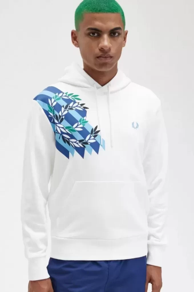 Herren-Sweatshirts mit Kapuze und Lorbeerkranz-Print