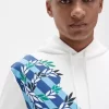 Herren-Sweatshirts mit Kapuze und Lorbeerkranz-Print