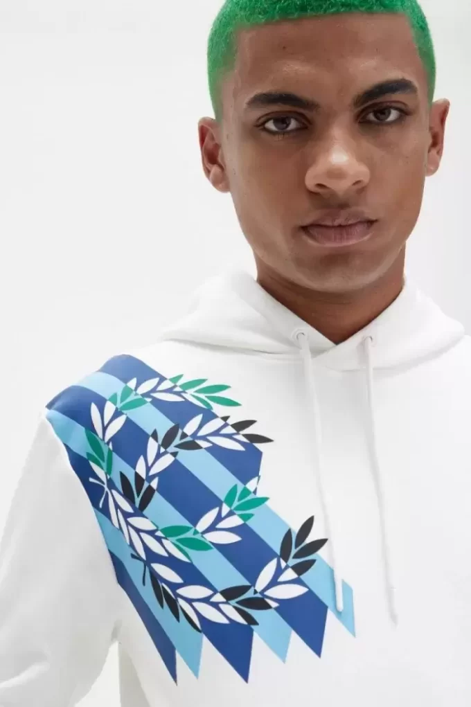 Herren-Sweatshirts mit Kapuze und Lorbeerkranz-Print