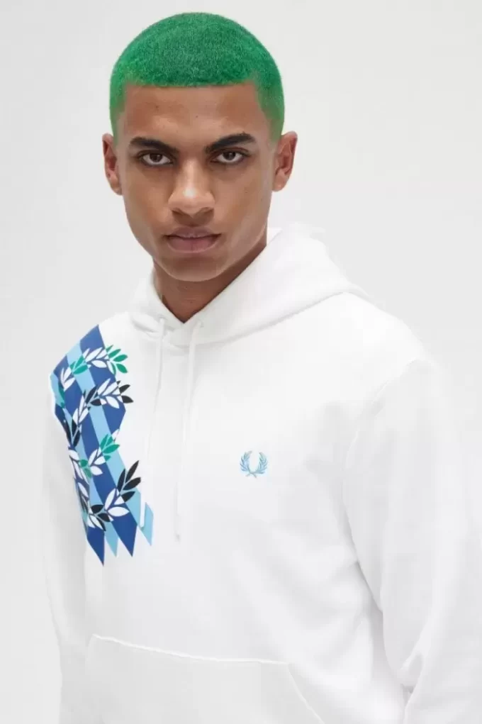 Herren-Sweatshirts mit Kapuze und Lorbeerkranz-Print
