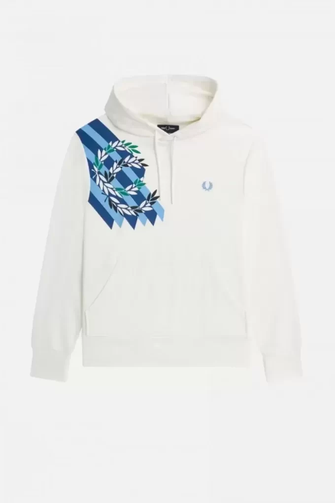 Herren-Sweatshirts mit Kapuze und Lorbeerkranz-Print
