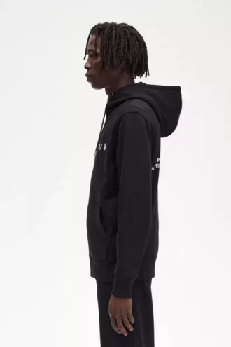 Herren-Sweatshirts mit Kapuze und Reißverschluss in Kontrastfarbe