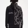 Herren-Sweatshirts mit Kapuze und Reißverschluss in Kontrastfarbe